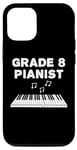 Coque pour iPhone 12/12 Pro Étudiant en piano, pianiste de 8e année, musicien