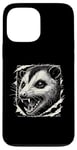 Coque pour iPhone 13 Pro Max Graphique déchiré au visage possum | Amoureux des animaux féroces