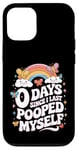 Coque pour iPhone 12/12 Pro 0 Days Since I Last Pooped Myself Love Blagues Puns Gags Meme