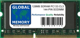 128MB PC133 133MHz 144-PIN SDRAM SODIMM MEMORY RAM COMPATIBLE WITH AKAI MPC500 / MPC1000 / MPC2500 SAMPLERS (EXM128)