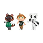 Jakks Pacific Animal Crossing 3 Figurines Jeunesse Unisexe, Multicolor, Petit