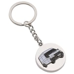 Personalised Engraved keyring with White Van Man Delivery Driver Design