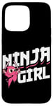 Coque pour iPhone 15 Pro Max Ninja Girl Fierce Warrior Design