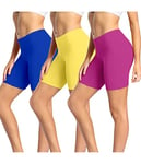 wirarpa Panty Coton Cycliste Short Femme Long Culottes Boxer Shorty Legging Boxer Caleçon Grande Lot de 3, Multicolor, Taille S