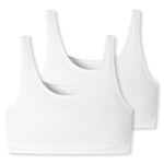 Schiesser BH 2P 95-5 Organic Cotton Bustier Top Hvit bomull 40 Dame