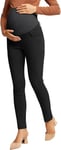 Maacie Pantalon de Grossesse Pantalon de Tous Les Jours pour Femme Business Casual Pantalon de Grossesse Extensible Taille Haute