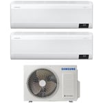 Samsung - windfree elite series dual split inverter air conditioner 9000+9000 btu avec aj040txj2kg/eu a++ wi-fi 9+9 r-32 - new