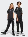 adidas Sportswear Junior Boys Seasonal Essentials Colorblock Joggers - Black, Black, Size 11-12 Years