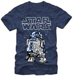 STAR WARS Men's SixT-Shirtn Bit R2D2 T-Shirt, Navy Heather, XXL