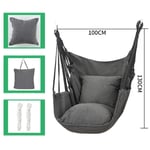 A/N Jardin Hamac Chaise, Siège Arbre Suspendu extérieur avec 2 Coussins, Siège de balançoire Portable Voyage Camping,6