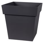 Eda Pot plastique carré Toscane - 22 l Anthracite