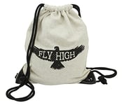 toito wear Gymbag, Jersey, Flyhigh'', Weiss, mit Druck Sac à Cordon, 43 cm, 10.5 liters, Blanc (Weiss)