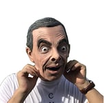 nice--buy Mr. Bean Full Head Latex Mask Cosplay Helmet Funny British Sitcom Flexible Mask Halloween Costume Prop