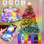 5M LED Bluetooth Fjärrkontroll USB Girlanglampa RGB Julbelysning 5M-50led