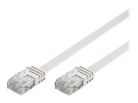 Deltaco Tp-610V-Fl - Patch-Kabel - Rj-45 (Hane) Till Rj-45 (Hane) - 10 M - Utp - Cat 6 - Vit