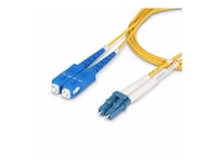 Startech.Com 25M (82Ft) Lc To Sc (Upc) Os2 Single Mode Duplex Fiber Optic Cable, 9/125Μm, Laser Optimized, 10G, Bend Insensitive, Low Insertion Loss - Lszh Fiber Patch Cord (Smlcsc-Os2-25M) - Koblingskabel - Lc/Upc-Enkeltmodus (Hann) Til Sc/Upc-Enke