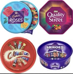 Celebrations Heroes Roses Quality Street Tubs FREE NEXT DAY DEL 4 x Chocolate