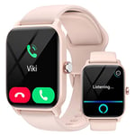 Gydom Montre Connectée Femme avec Appel Bluetooth, Alexa intégrée 1.8" Smartwatch Moniteur de SpO2 Fréquence Cardiaque Sommeil 100 Sport Podometre Calories Etanche IP68 pour Android iOS