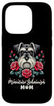 iPhone 14 Pro Roses Flowers Miniature Schnauzer Mom Schnauzers Case