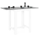 Idmarket - Table haute de bar extensible dona 2 à 4 personnes blanche plateau façon béton 65-130 cm