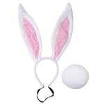 Bristol Novelty DS192 Children Costume | Bunny Big Ear Set | White and Pink | Pack of 1, us:one size