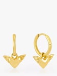 Rachel Jackson London Guardian Angel Wings Huggie Hoop Earrings, Gold