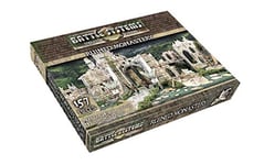 Battle Systems – Modular Fantasy Scenery – Perfect for Roleplaying and Wargames - Multi Level Tabletop Terrain for 28mm Miniatures – Colour Printed Model Diorama – DnD (Ruined Monastery)