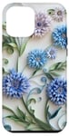 Coque pour iPhone 12 Pro Max Fleur Bleu Bleuet Floral Nature Femme Filles Fleurs