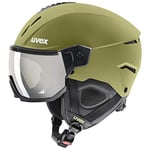 uvex Instinct Visor - Casque de Ski pour Hommes et Femmes - avec Visière - Réglage de la Taille Individuel - Crocodile Matt - 53-55 cm