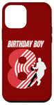 Coque pour iPhone 12 mini 8 ans anniversaire garçon joueur de basket-ball rouge numéro 8