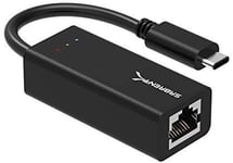 Sabrent USB Type-C to Gigabit Ethernet Adapter 10/100/1000 Mbps for MacBook, Mac Pro, Mini, iMac, XPS, Surface Pro, Notebook Pc and More (NT-UBCG)
