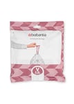 Brabantia 100253 PerfectFit Bin Liners (Size V/2-3 Litre) Thick Plastic Trash Bags with Tie Tape Drawstring Handles (40 Bags), White