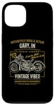 Coque pour iPhone 13 Moto rétro Gary IN USA vieilli