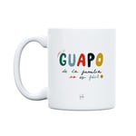 UO Tasse cadeau avec message Être le beau de la famille n'est pas facile, cadeau pour les amis, cadeau original pour les frères, cadeau drôle pour les cousins, 350 ml, céramique