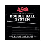 Labella S100S Jeu de Cordes à double boule pour Guitare Basse 45/105 Regular