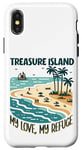 Coque pour iPhone X/XS Mon refuge Treasure Island