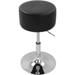 Woltu - Tabouret de Bar Réglable en Hauteur Tabouret de cuisine en Similicuir Capacité de Charge 100 kg, Noir