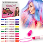 Hair Chalk Gift for Girls - 10 Temporary Non-Toxic Easy Washable Hair Dye Colour