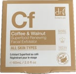 DR BOTANICALS COFFEE & WALNUT SUPERFOOD RENEWING FACIAL EXFOLIATOR 60ml BOXED