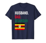 Husband Dad Ugandan Uganda Flag Design gift for father T-Shirt