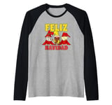 Feliz Navidad Spanish Merry Christmas Raglan Baseball Tee