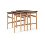 Carl Hansen & Son CH004 nesting tables satsbord Oljad ek-valnöt