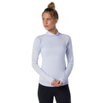 NEW BALANCE WOMEN'S Q SPEED 1NTRO LONG SLEEVE TOP LILAC GYM WORKOUT YOGA FITNESS