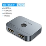 8K HDMI 2.1 Grey Vention-Commutateur HDMI 4K 60Hz bidirectionnel 2.0, adaptateur 1x2/2x1 pour PS4/5, Xiaomi TV Box 8K, répartiteur HDMI 2.1 ""Nipseyteko