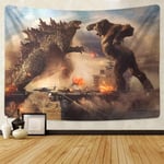 Exklusiv Godzilla-vävnad Väggbonad Godzilla Vs Kong Of The Monsters Poster Temafesttillbehör