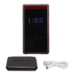 (Red)Flip Phone For Seniors 2.8 Inch Screen Big Button Unlocked Cell Phone