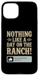 iPhone 15 Plus Day On The Ranch, Funny Cowboy Rancher Horsefly Joke Case