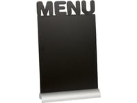 Skylt Securit Menu 21X34x6 Cm Med Vit Markeringspenna Med Aluminiumfot, 6 St/Krt