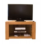 Massive Oak Corner TV Unit