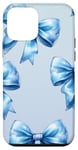 iPhone 12 mini Aesthetic Blue Bows in a Watercolor Style Girl Case